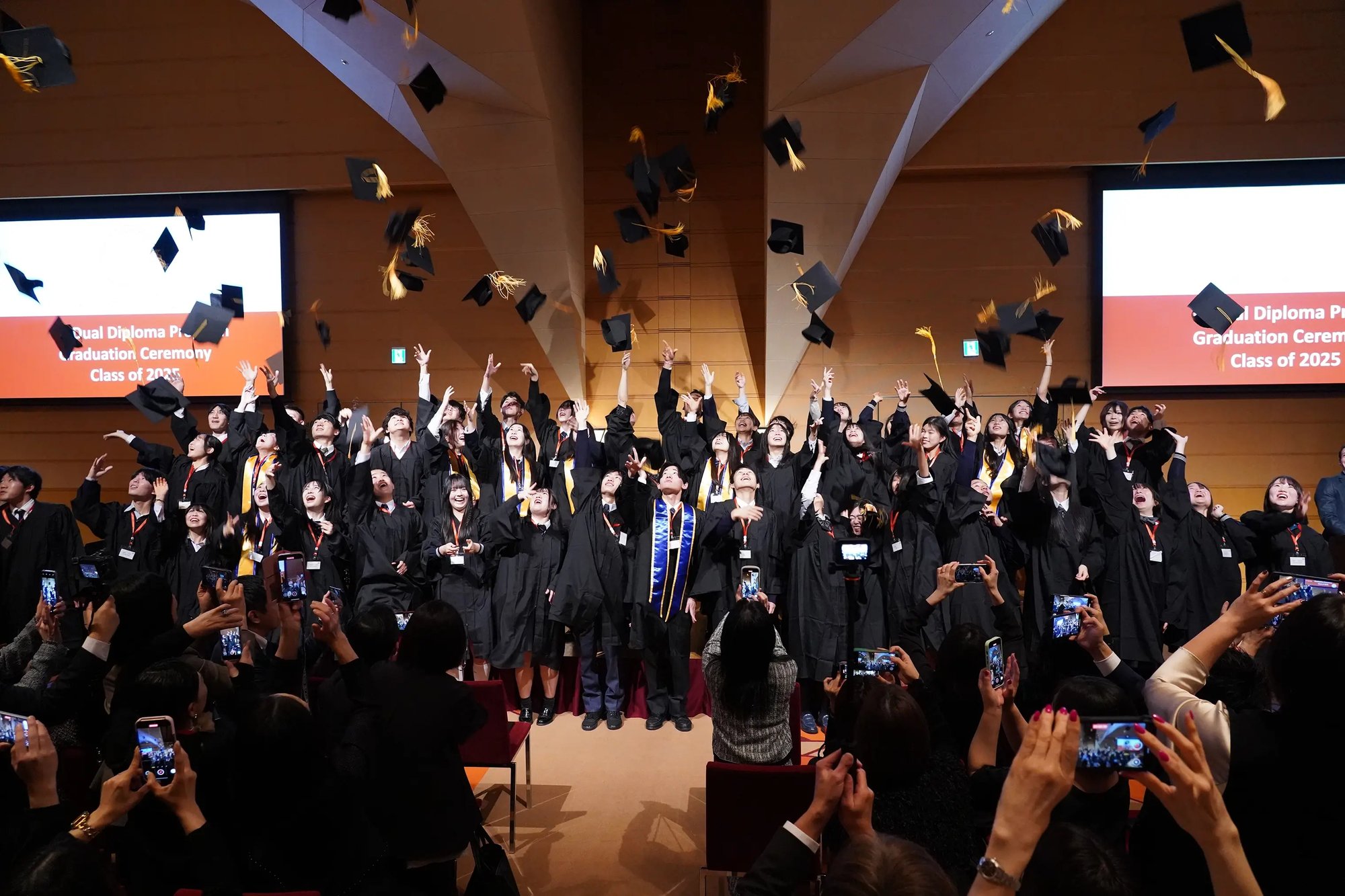 Student graduation ceremony in Japan 2025