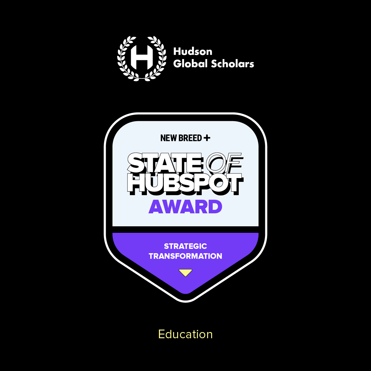 Hudson Global Scholars Recognized by New Breed as Winner of the Strategic Transformation Award in the 2025 State of HubSpot Awards