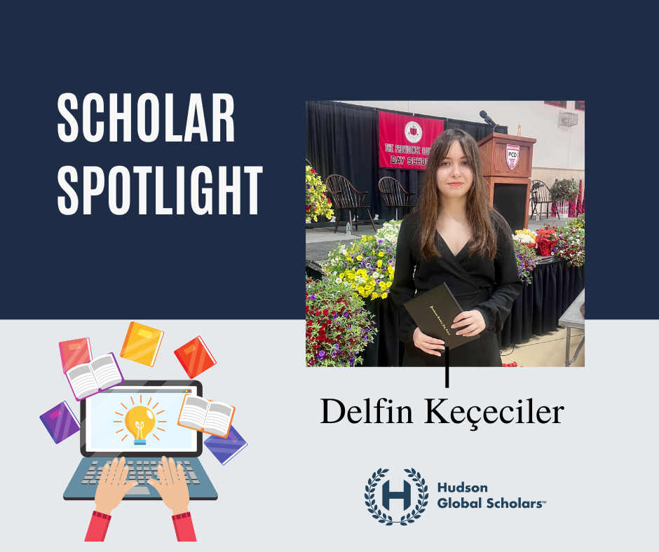 Scholar Spotlight: Delfin Keçeciler Accepts Her Diploma on an International Stage