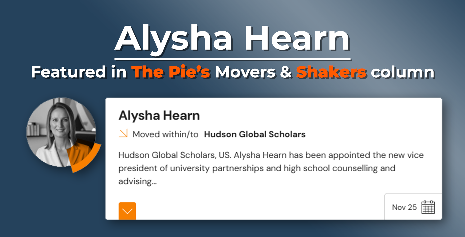Movers and Shakers: Alysha Hearn Moves to Hudson Global Scholars